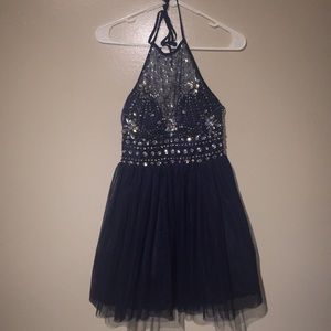 navy homecoming dress